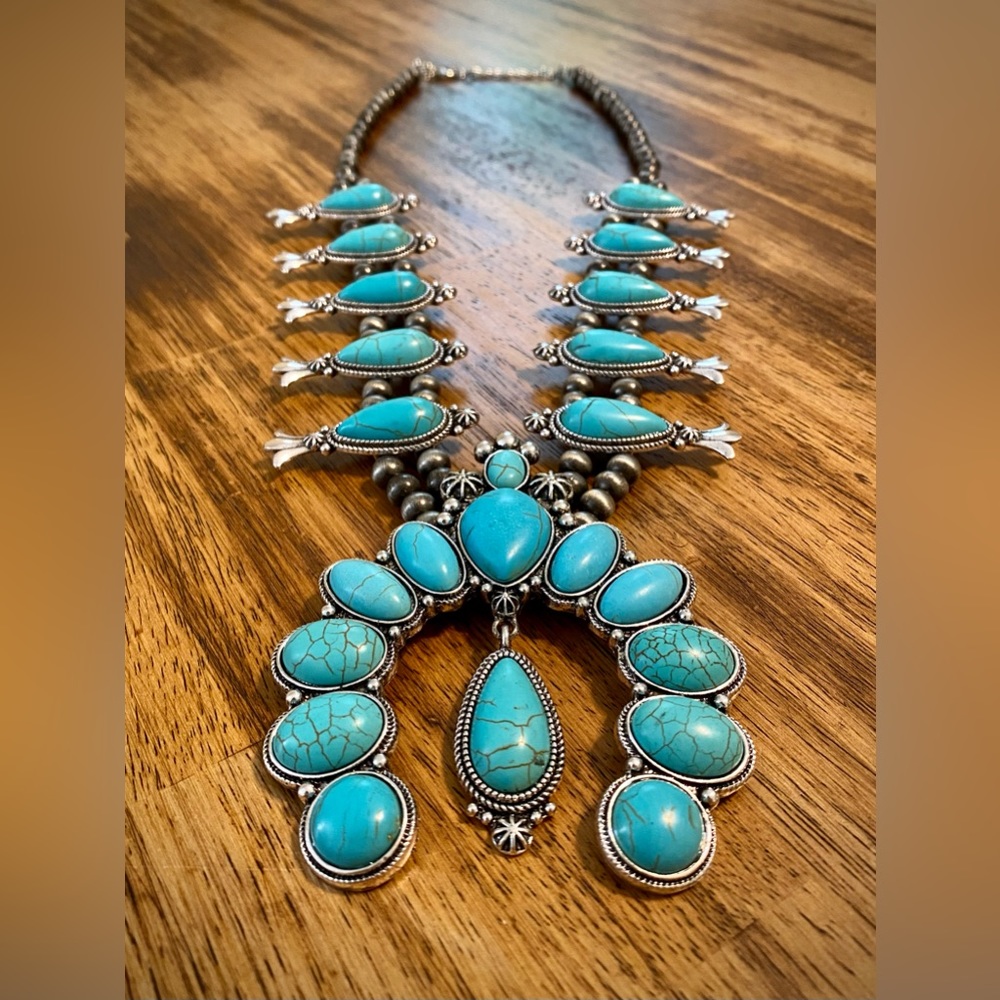 Large squash blossom necklace